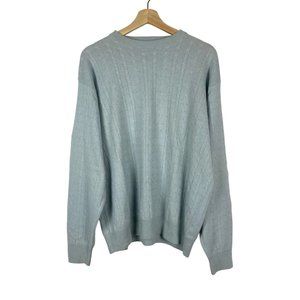 I LEVRIERI Mens Cashmere Silk Cable Knit Sweater L